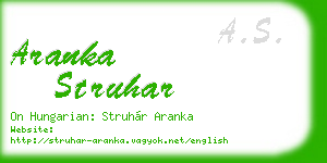 aranka struhar business card